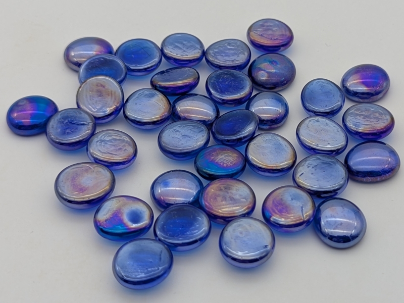 Glasnuggets blau-ir. 15-17 mm/1 kg